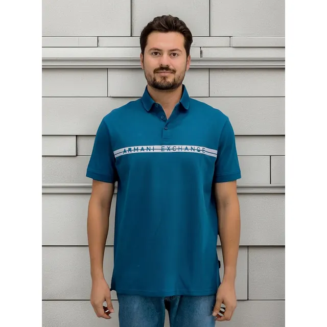 Playera Armani Exchange Verde - Azulado