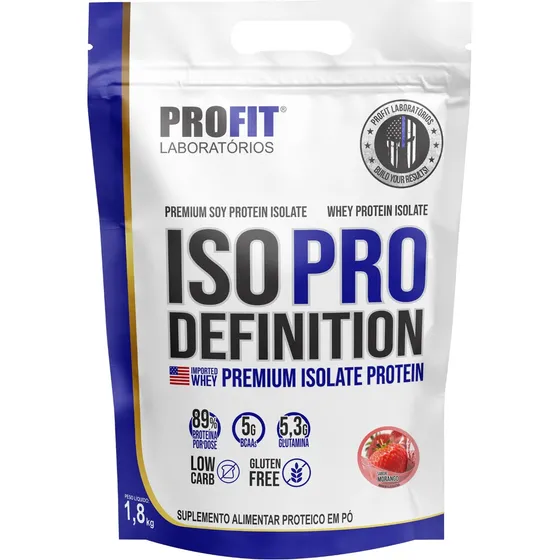 Whey Isolada Iso Pro Definition Refil 1,8kg Profit Labs Suplemento