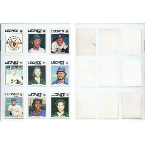 Brajitas De Beisbol De 1977 Leones Del Caracas