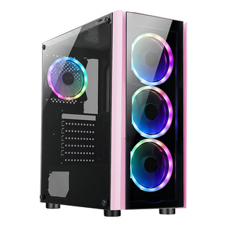 Gabinete Xzeal Xz110-1 Mid Tower Atx Rgb Cristal Templado Color Rosa Gabinete Xzeal Xz110-1 Mid Tower Atx Rgb Cristal Templado Color Rosa