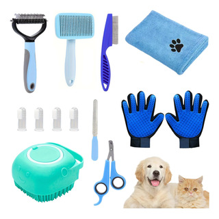 Cepillos De Baño Para Mascotas Perros Profesional 13 Pzs Kit Cepillos De Baño Para Mascotas Perros Profesional 13 Pzs Kit