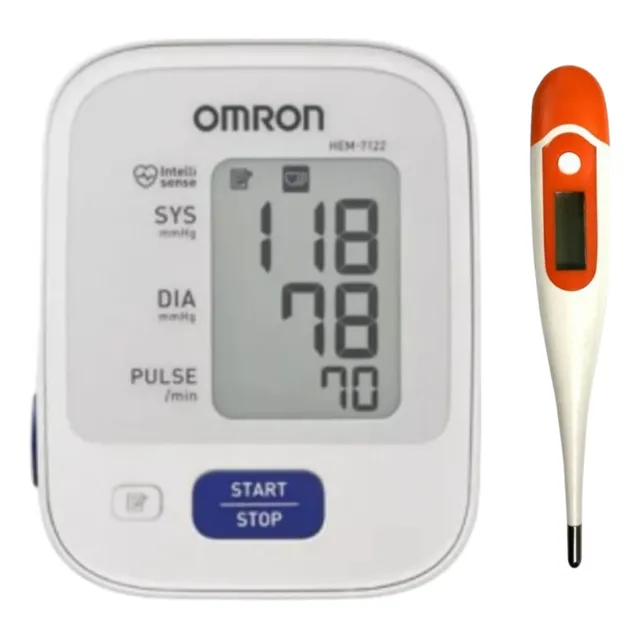 Omron Hem-7122 Tensiómetro Digital De Brazo + Termómetro