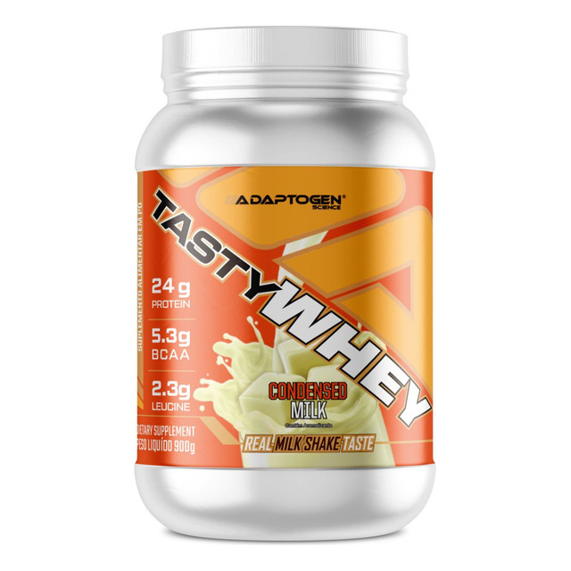 Suplemento Tasty Whey 3w Gourmet Whey Protein Adaptogen Science Pote 900g Sabor Leite Cond... Suplemento Tasty Whey 3w Gourmet Whey Protein Adaptogen Science Pote 900g Sabor Leite Cond...