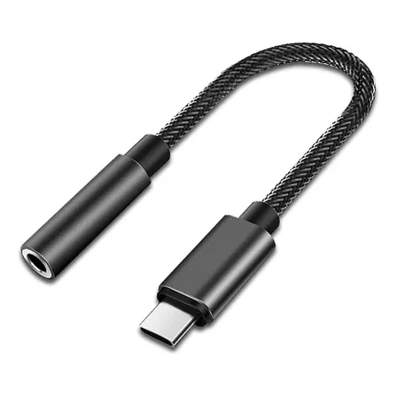 Adaptador Usb 3.1 Tipo-c A Auxiliar 3.5 Audifono Micrófono Color Negro Adaptador Usb Tipo C Cable Usb Adaptador Usb C Cable Usb Tipo C Jeeyee