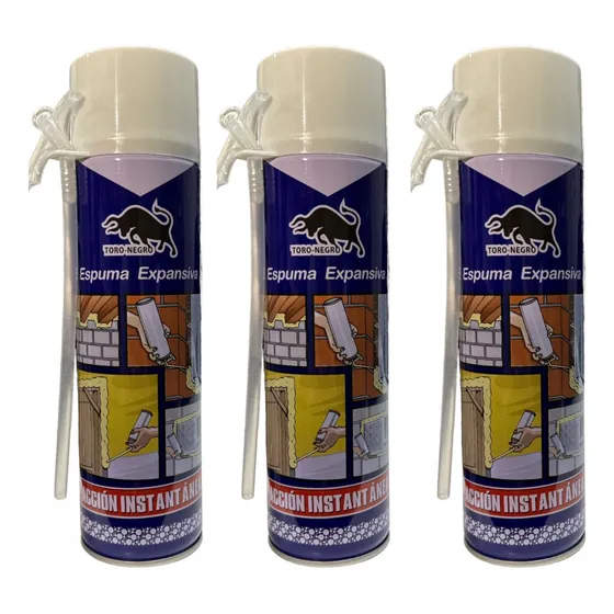 Pack De 3 Espuma Expansiva 500ml Rellena Sella Aísla