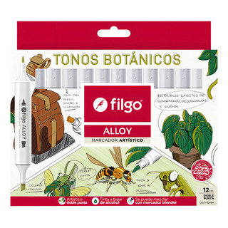 Marcadores Filgo Alloy Sketch Doble Punta X 12 Un Botanicos Marcadores Filgo Alloy Sketch Doble Punta X 12 Un Botanicos