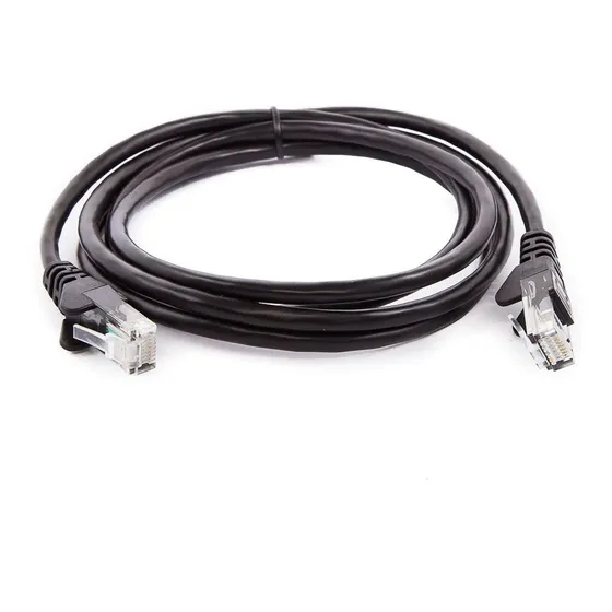 Cabo Para Internet Lan Montado Cat5e 2,5m Rj45 Cor Preto