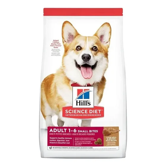 Alimento Hill's Science Diet Small Bites para perro adulto de raza pequeña sabor cordero y arroz de 7.031 kg | Cuotas sin interés