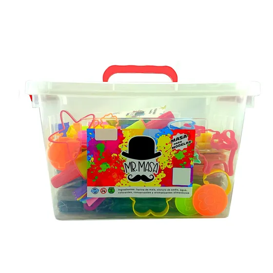 Mega Valija Mister Masa Para Modelar Plastilinas Infantiles 16 Masas 250g + Accesorios