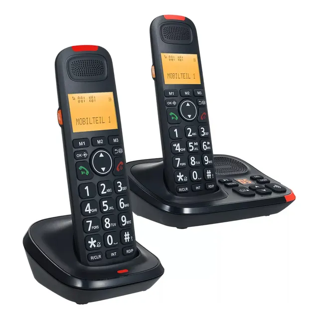 Teléfono Inalámbrico Con Contestador Automático Pack De 2
