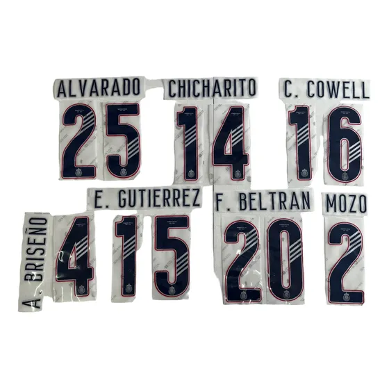 Kits Nombre Números Originales Para Jersey Chivas 2024-2025