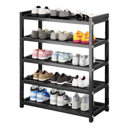 Zapatero Crusec 5 Niveles De Acero, Organizador De Calzado Color Negro