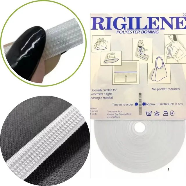 1 Rolo Com 40mt X 10mm/ Barbatana Costuravel P/ Tule Vestido
