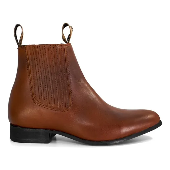 Botas Chelsea Hombre Botin Piel Vaqueras Pull Up Roble