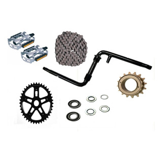 Kit Bike Coroa Pedivela Pedal Aluminio Jg Centro Rolamento Kit Bike Coroa Pedivela Pedal Aluminio Jg Centro Rolamento