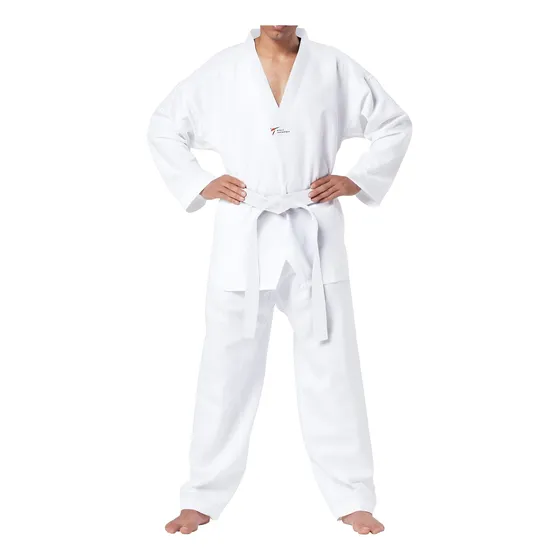 Dobok Wt Taekwondo Traje Uniforme  Medianos + Cinto Blanco