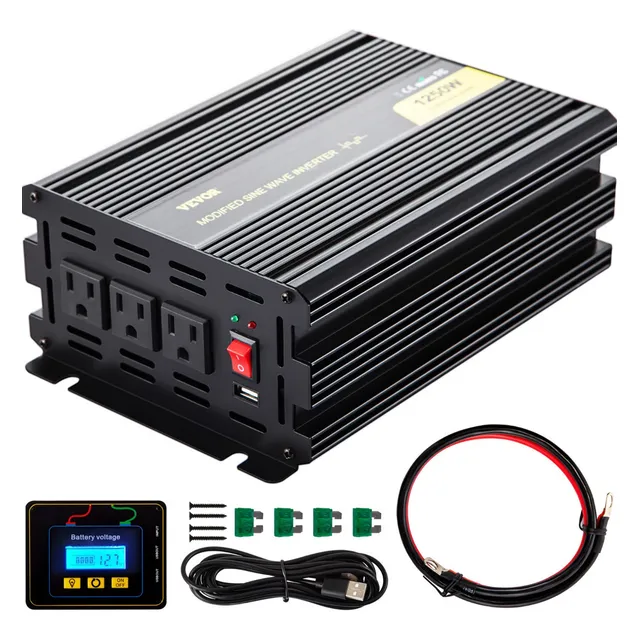 Vevor Inversor De Potencia Conversores Dc12v A Ac120v 1250w