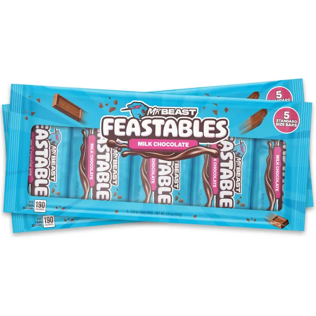 Chocolate Mr Beast Feastables Pack X5 35g Milk Chocolate
