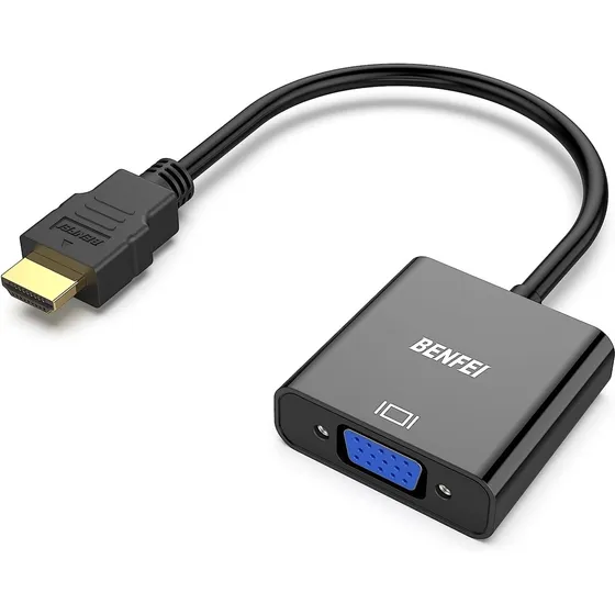 Adaptador Hdmi A Vga Chapado En Oro Macho A Hembra Pc Laptop