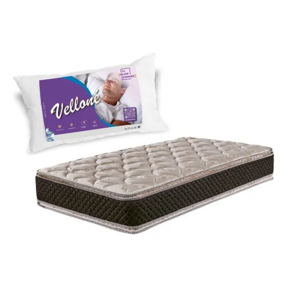 Colchon Cannon Exclusive Pillow 90x190 + Almohada Velloné