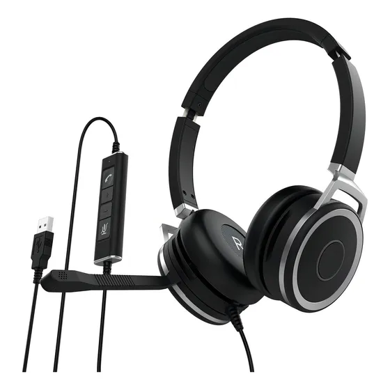 Fone De Ouvido Headset Whs 80 Usb 4010082 Intelbras Cor Preto