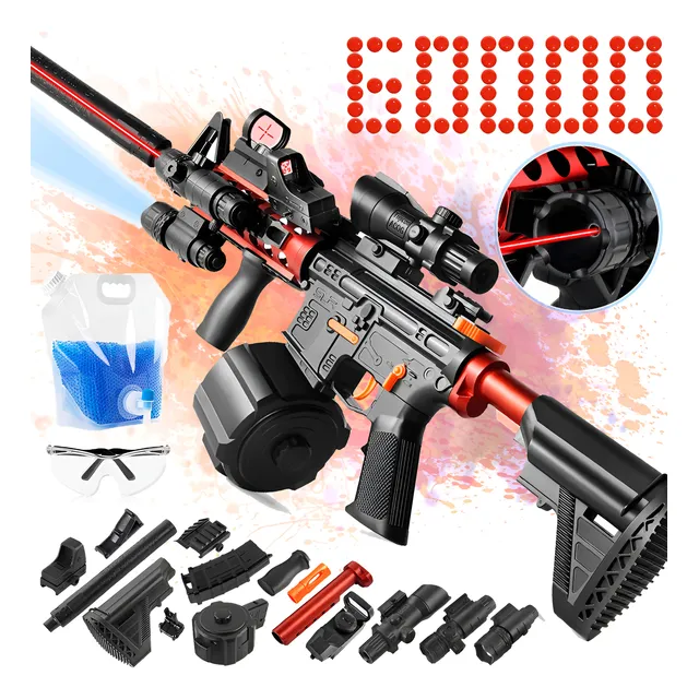 Pistola De Hidrogel M416 Lanzador Electrica Con Bolas Láser Rojo