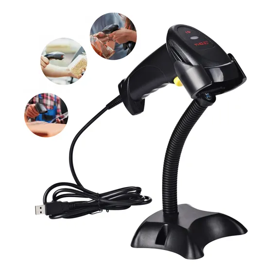 Leitor Pistola Código Barras Laser Com Fio Suporte Usb Fixo
