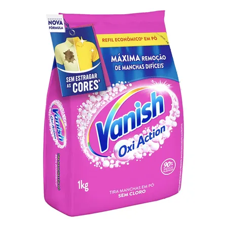Tira Manchas Vanish Em Pó Oxi Action Para Roupas Coloridas Refil 1kg