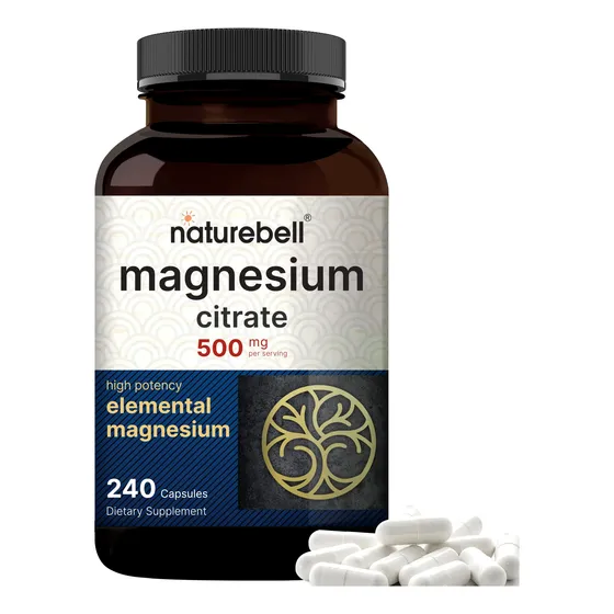 Suplemento De Citrato De Magnesio Naturebell 500 Mg 240 Cáps
