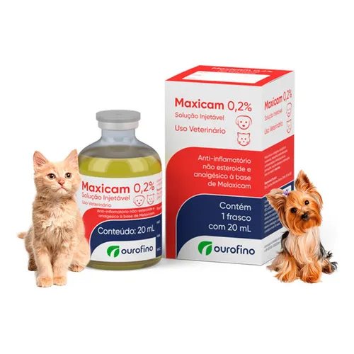 Maxicam 0,2% Solução Ingetável 20ml Cães Gatos Ourofino
