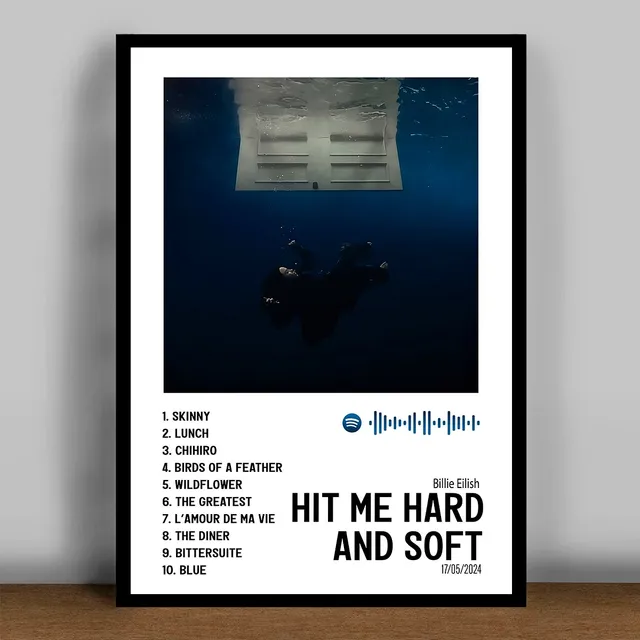 Cuadro Disco De Billie Eilish (hit Me Hard And Soft) 30x42cm