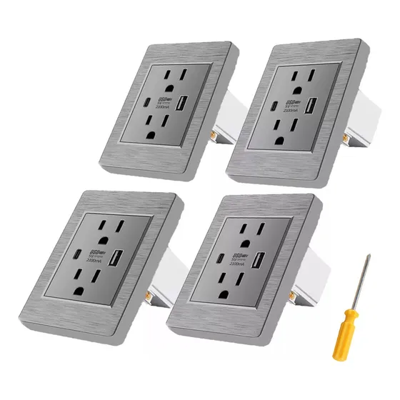 Tomacorriente Jinx Premium Usb + Typec 16 Tomas 110v