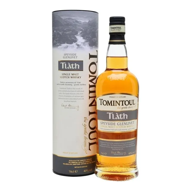 Whisky Single Malt Tomintoul Tlàth 40%abv Origen Escocia.