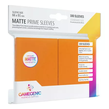 Gamegenic: Matte Prime Sleeves (laranja) 100 Unid 64 X 89mm