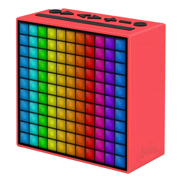 Parlante Portatil Bluetooth Divoom Timebox Led Color Rojo
