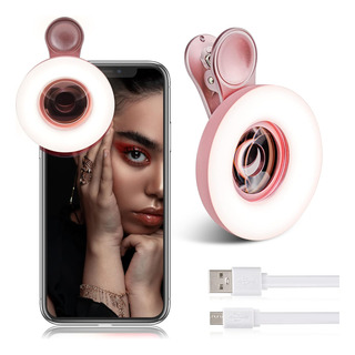 Lente Macro Para iPhone Y Android Con Clip Rosa Lente Macro Para iPhone Y Android Con Clip Rosa