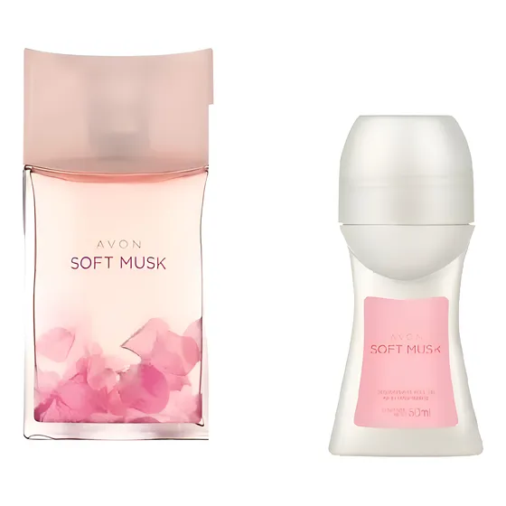 Set Avon Soft Musk Avon Perfume +  Desodorante Mujer