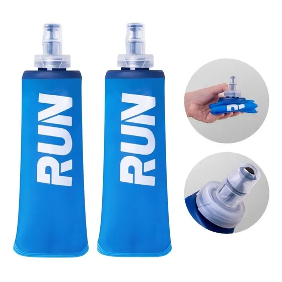 Kit 02 Garrafas Dobráveis Soft Flask Sherpa Run Boca Pequena