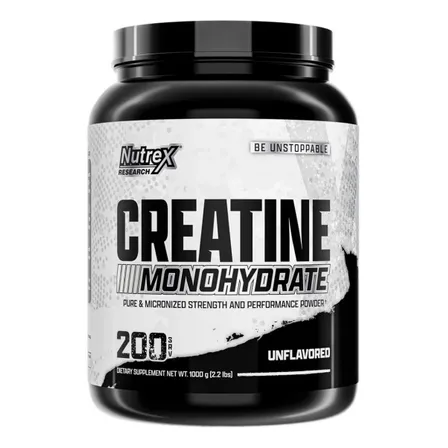 Creatina Monohydrate Nutrex Creatine Drive Black 1kg 200 Servicios Sabor Sin sabor