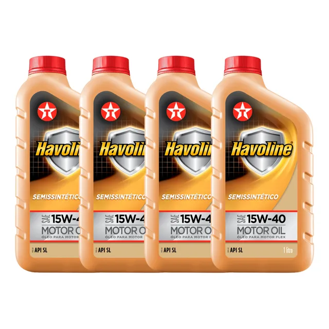 Kit 4l Óleo Texaco Havoline 15w40 Semi-sintético Sl