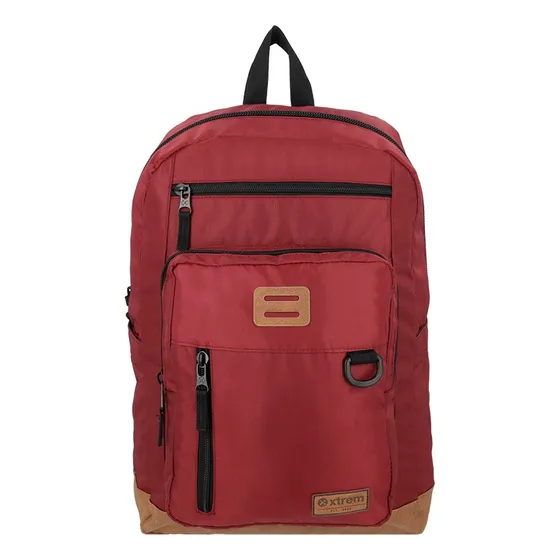 Mochila Xtrem New Jersey 4xt Dark Burgundy Color Marrón oscuro Diseño de la tela Lisa