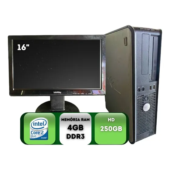 Dell Optiplex 380  Core2duo 240 Gb  + Monitor 16 (Recondicionado)
