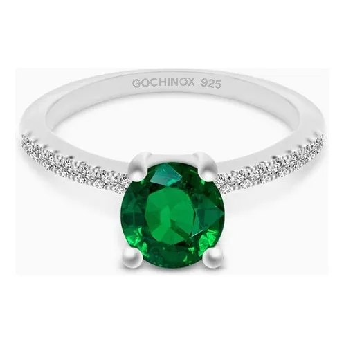 Anillo Compromiso Promesa Plata Circon Color Esmeralda