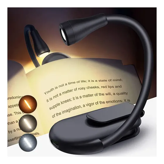 Lamparas Recargables Luz Led Con Clip De 360 Leer Waikil Libro Lamparas Libros Portátil Lampara
