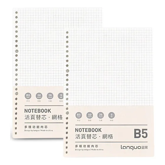 Repuesto De Hojas Para Libreta Anillada B5 Languo