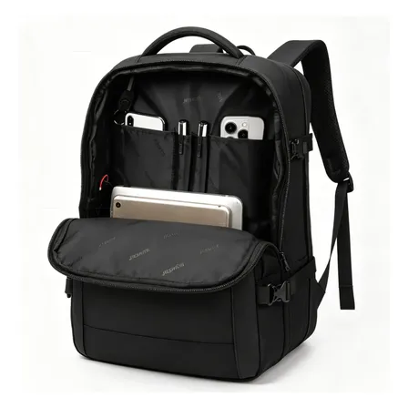 Mochila De Negócios Impermeávela Senha De Bloqueio Preto Florido