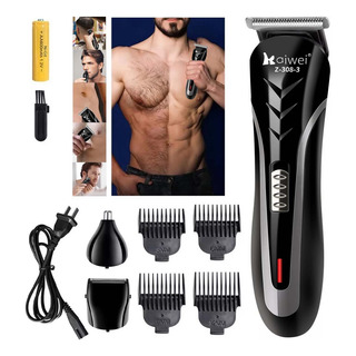 Cortapelos Eléctrico Multifuncional Para Hombre Kaiwei Negro Cortapelos Eléctrico Multifuncional Para Hombre Kaiwei Negro