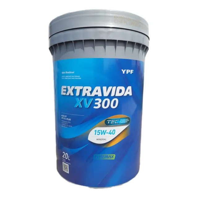 Ypf Extra Vida Xv 300 15w40 X 20 lts Balde API CI-4 Plus