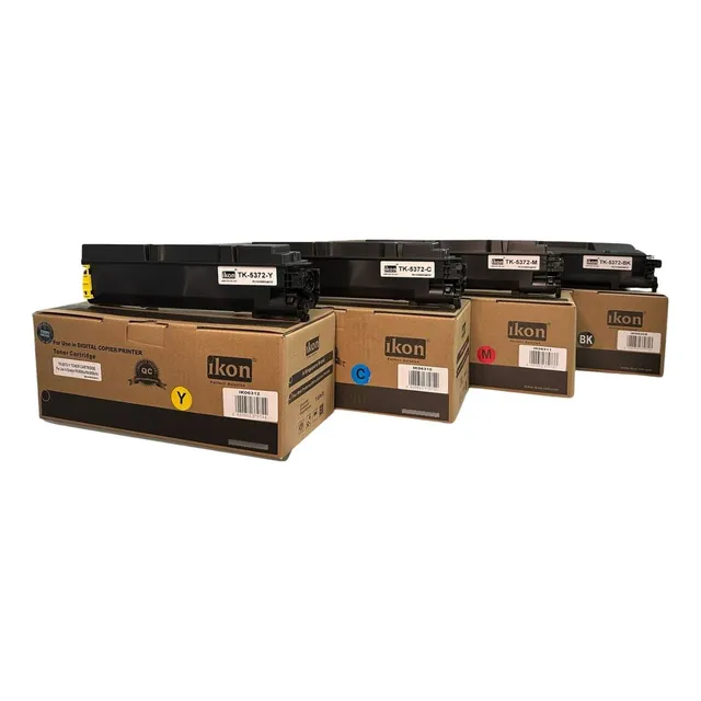Kit De Toner Ikon C,m,y,k Para Kyocera Ma3500ci Tk5372 Cyan Magenta Yellow Negro