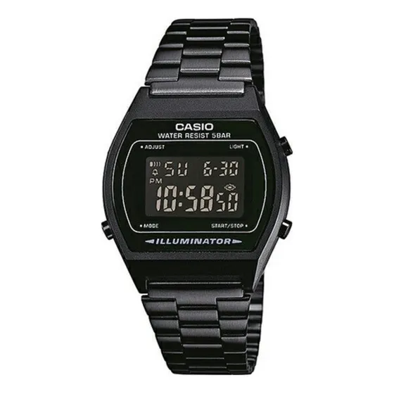 Reloj Casio B640 Retro Vintage Negro Mate Pavonado
